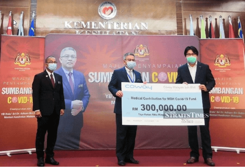 Coway Malaysia menyumbang RM300,000 kepada Dana Covid-19 Kementerian Kesihatan